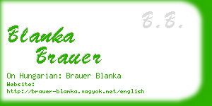 blanka brauer business card